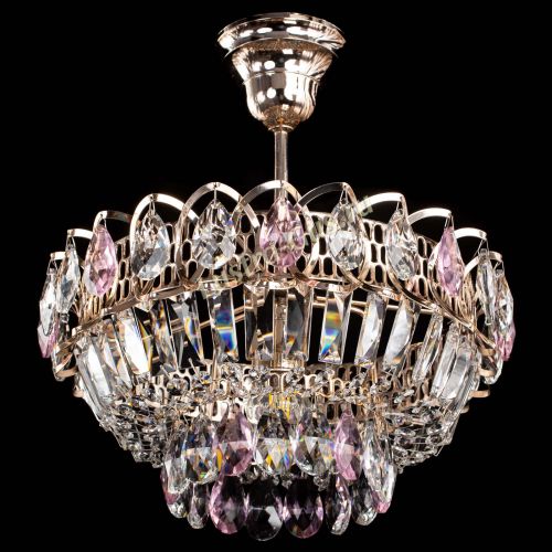 Люстра Астра Бутон №1 с подвесом Розовая в Ижевске Гусь Хрустальный