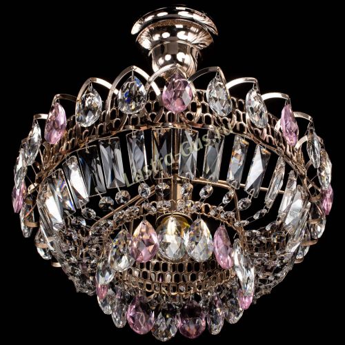 Люстра Астра Бутон №1 с подвесом Розовая в Ижевске Гусь Хрустальный