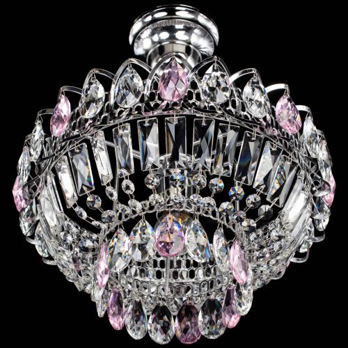 Люстра Астра Бутон №1 с подвесом Розовая в Ижевске Гусь Хрустальный