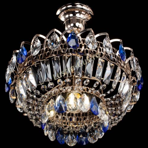 Люстра Астра Бутон №1 с подвесом Синяя в Ижевске Гусь Хрустальный