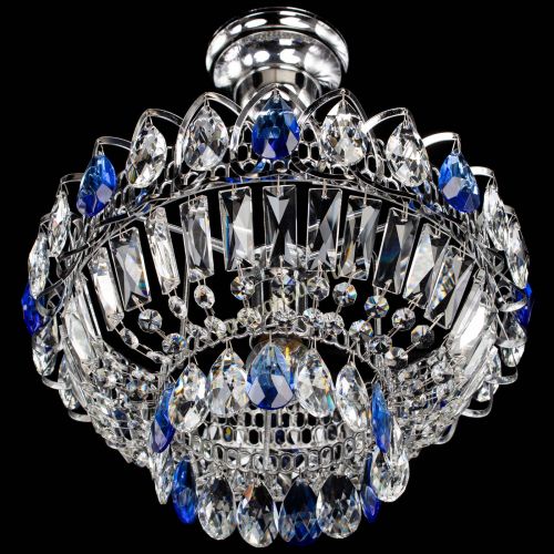 Люстра Астра Бутон №1 с подвесом Синяя в Ижевске Гусь Хрустальный