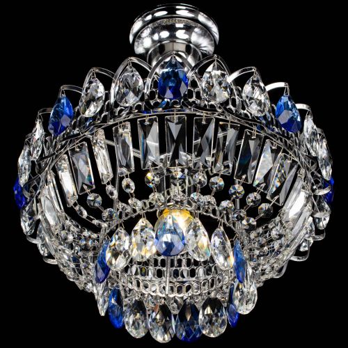 Люстра Астра Бутон №1 с подвесом Синяя в Ижевске Гусь Хрустальный