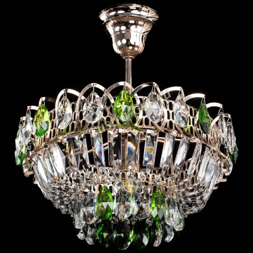 Люстра Астра Бутон №1 с подвесом Зеленая в Ижевске Гусь Хрустальный