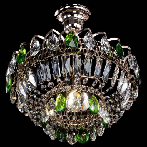 Люстра Астра Бутон №1 с подвесом Зеленая в Ижевске Гусь Хрустальный