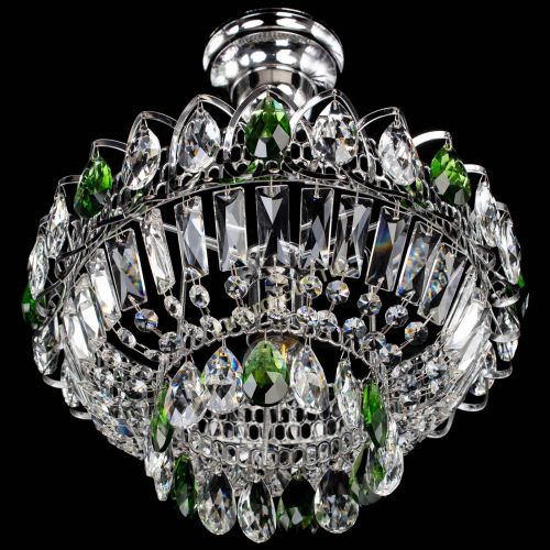 Люстра Астра Бутон №1 с подвесом Зеленая в Ижевске Гусь Хрустальный