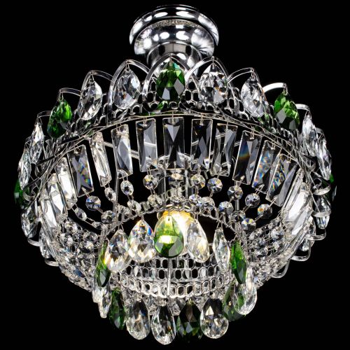 Люстра Астра Бутон №1 с подвесом Зеленая в Ижевске Гусь Хрустальный