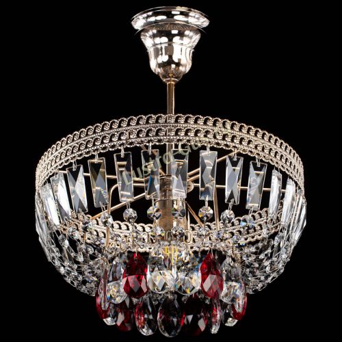 Люстра Астра Флоренция №1 мини красная в Ижевске Гусь Хрустальный