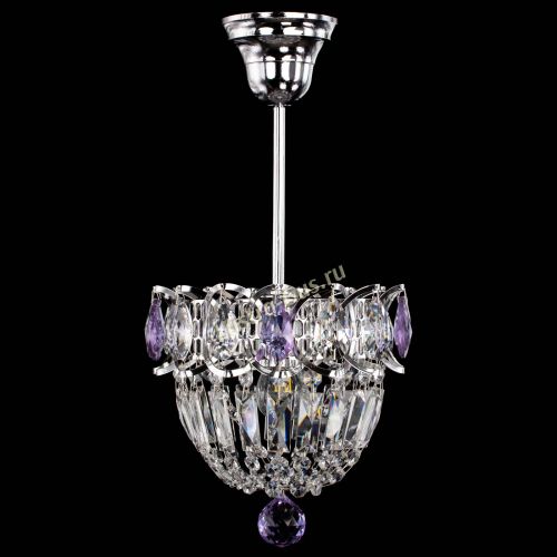 Люстра Астра Купол №1 с подвесом Фиолетовая в Ижевске Гусь Хрустальный