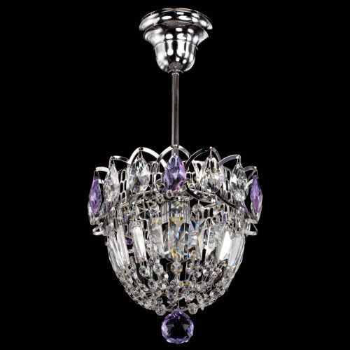 Люстра Астра Купол №1 с подвесом Фиолетовая в Ижевске Гусь Хрустальный