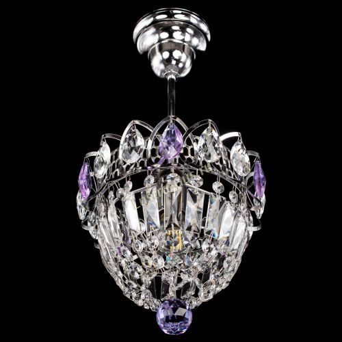 Люстра Астра Купол №1 с подвесом Фиолетовая в Ижевске Гусь Хрустальный