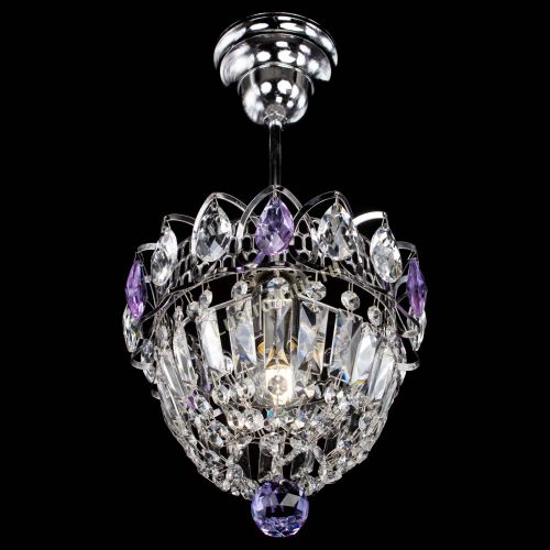 Люстра Астра Купол №1 с подвесом Фиолетовая в Ижевске Гусь Хрустальный