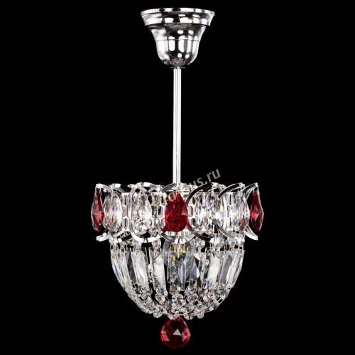 Люстра Астра Купол №1 с подвесом Красная в Ижевске Гусь Хрустальный