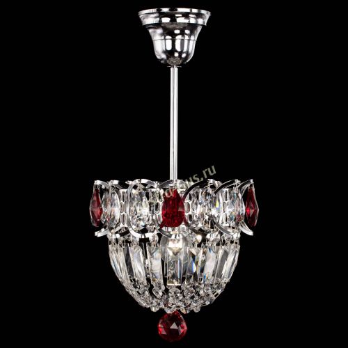 Люстра Астра Купол №1 с подвесом Красная в Ижевске Гусь Хрустальный