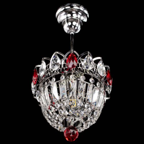 Люстра Астра Купол №1 с подвесом Красная в Ижевске Гусь Хрустальный