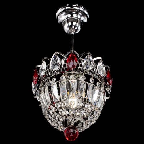 Люстра Астра Купол №1 с подвесом Красная в Ижевске Гусь Хрустальный