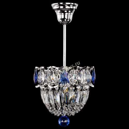 Люстра Астра Купол №1 с подвесом Синяя в Ижевске Гусь Хрустальный