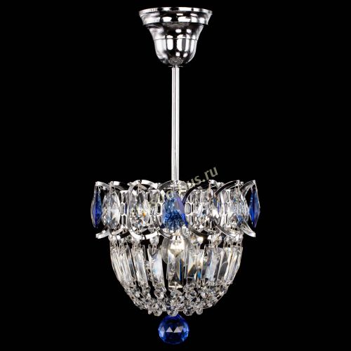 Люстра Астра Купол №1 с подвесом Синяя в Ижевске Гусь Хрустальный