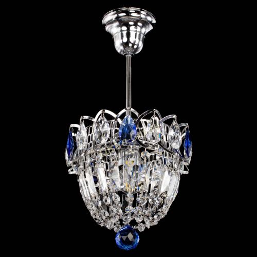 Люстра Астра Купол №1 с подвесом Синяя в Ижевске Гусь Хрустальный