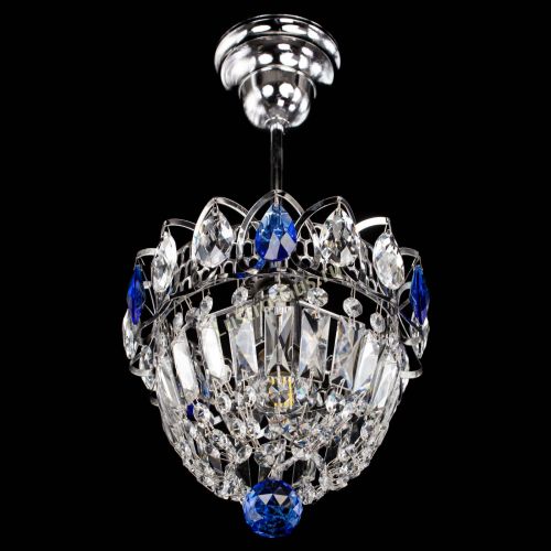 Люстра Астра Купол №1 с подвесом Синяя в Ижевске Гусь Хрустальный