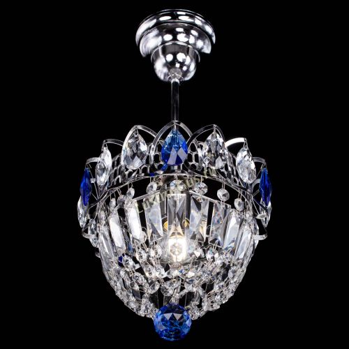 Люстра Астра Купол №1 с подвесом Синяя в Ижевске Гусь Хрустальный