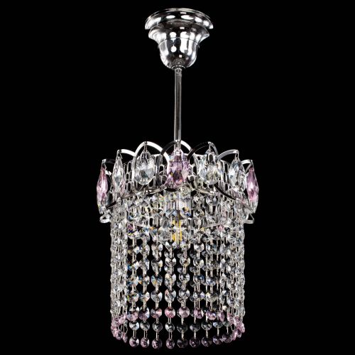 Люстра Астра оптикон №1 розовая в Ижевске Гусь Хрустальный