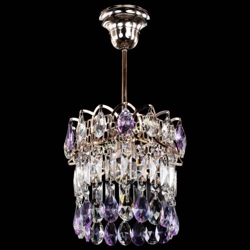 Люстра Астра пластинка №1 фиолетовая в Ижевске Гусь Хрустальный