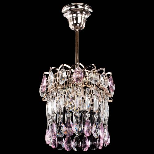 Люстра Астра пластинка №1 розовая в Ижевске Гусь Хрустальный