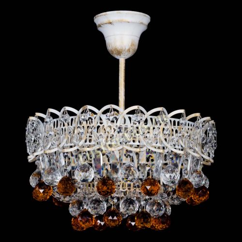 Люстра Астра шар №1 Чайная белая в Ижевске Гусь Хрустальный