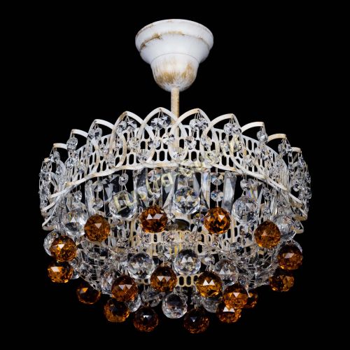 Люстра Астра шар №1 Чайная белая в Ижевске Гусь Хрустальный