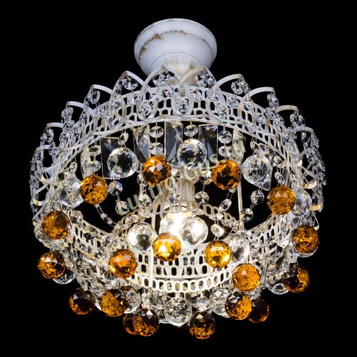 Люстра Астра шар №1 Чайная белая в Ижевске Гусь Хрустальный