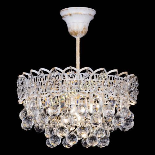 Люстра Астра шар №1 белая в Ижевске Гусь Хрустальный