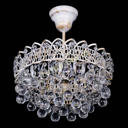 Люстра Астра шар №1 белая в Ижевске Гусь Хрустальный