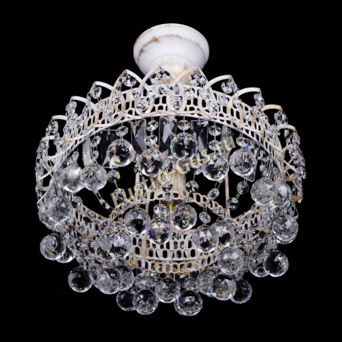 Люстра Астра шар №1 белая в Ижевске Гусь Хрустальный