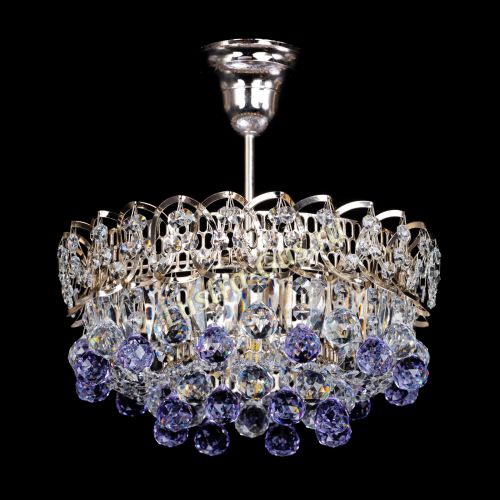 Люстра Астра шар фиолетовая 1 лампа в Ижевске Гусь Хрустальный