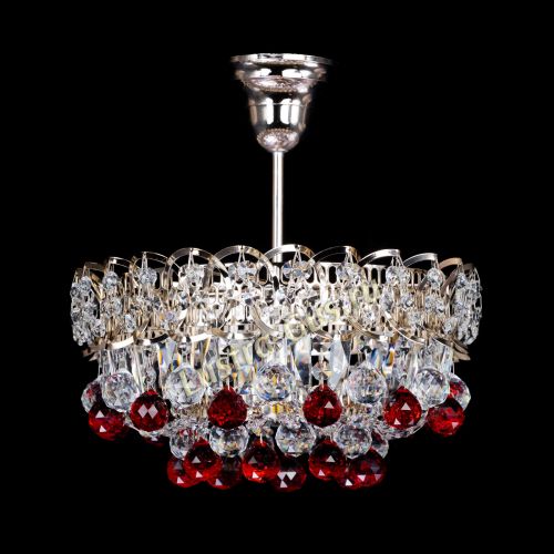 Люстра Астра шар красная 1 лампа в Ижевске Гусь Хрустальный
