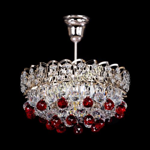 Люстра Астра шар красная 1 лампа в Ижевске Гусь Хрустальный