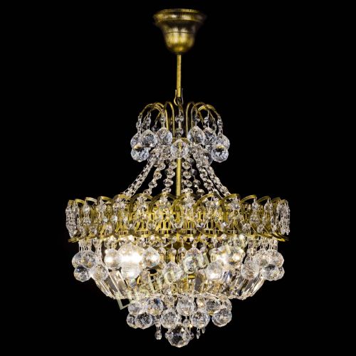 Люстра Астра шар с подвесом под бронзу в Ижевске Гусь Хрустальный