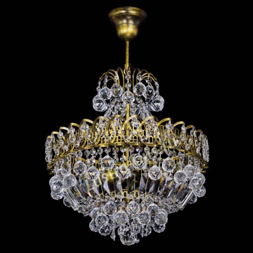 Люстра Астра шар с подвесом под бронзу в Ижевске Гусь Хрустальный