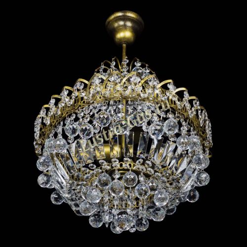 Люстра Астра шар с подвесом под бронзу в Ижевске Гусь Хрустальный