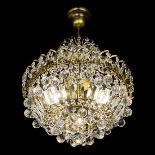 Люстра Астра шар с подвесом под бронзу в Ижевске Гусь Хрустальный