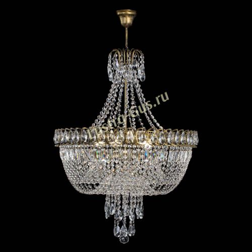 Люстра Астра Водопад №5 с подвесом под бронзу в Ижевске Гусь Хрустальный