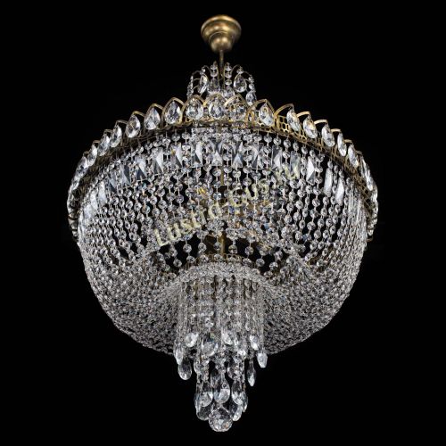 Люстра Астра Водопад №5 с подвесом под бронзу в Ижевске Гусь Хрустальный