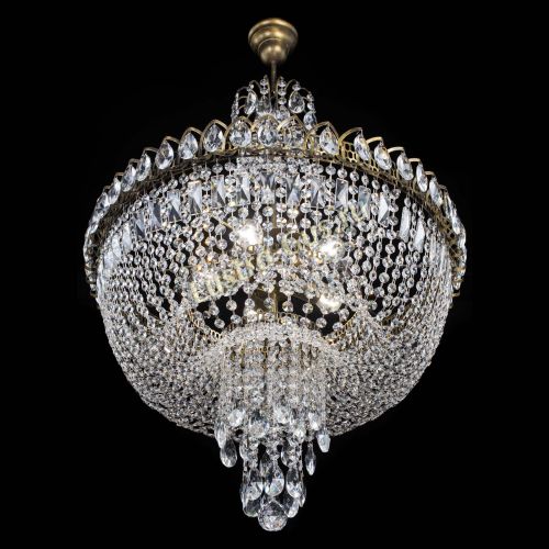 Люстра Астра Водопад №5 с подвесом под бронзу в Ижевске Гусь Хрустальный