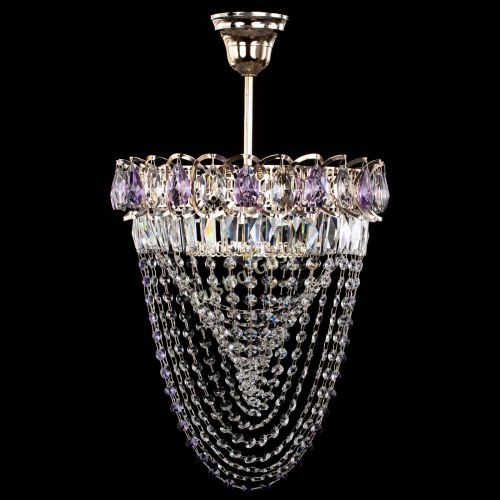 Люстра Астра Водоворот с подвесом №1 фиолетовая в Ижевске Гусь Хрустальный