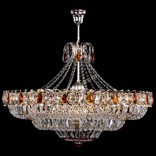 Люстра Двойное кольцо пластинка с подвесом Чайная в Ижевске Гусь Хрустальный