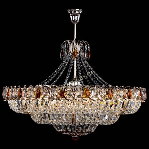 Люстра Двойное кольцо пластинка с подвесом Чайная в Ижевске Гусь Хрустальный