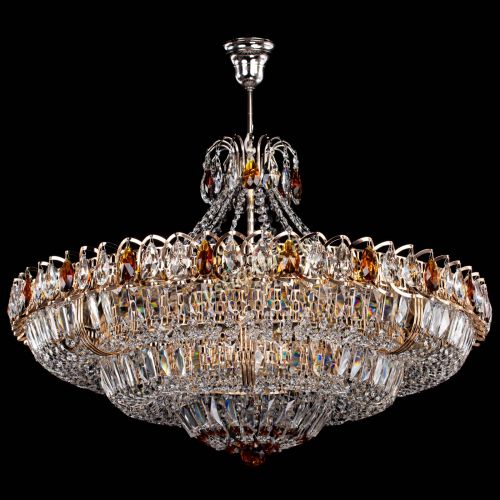 Люстра Двойное кольцо пластинка с подвесом Чайная в Ижевске Гусь Хрустальный