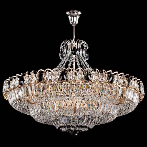 Люстра Двойное кольцо пластинка с подвесом Черная в Ижевске Гусь Хрустальный