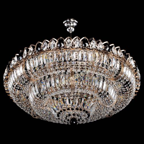 Люстра Двойное кольцо пластинка с подвесом Черная в Ижевске Гусь Хрустальный