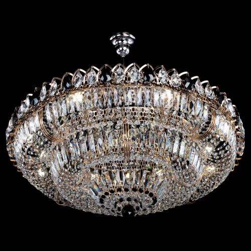 Люстра Двойное кольцо пластинка с подвесом Черная в Ижевске Гусь Хрустальный